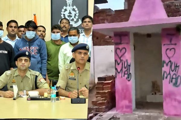 உ.பி கோயில் சுவர்களில் முஹம்மத் பெயர்; சிக்கிய ஐந்து இந்துக்கள்!